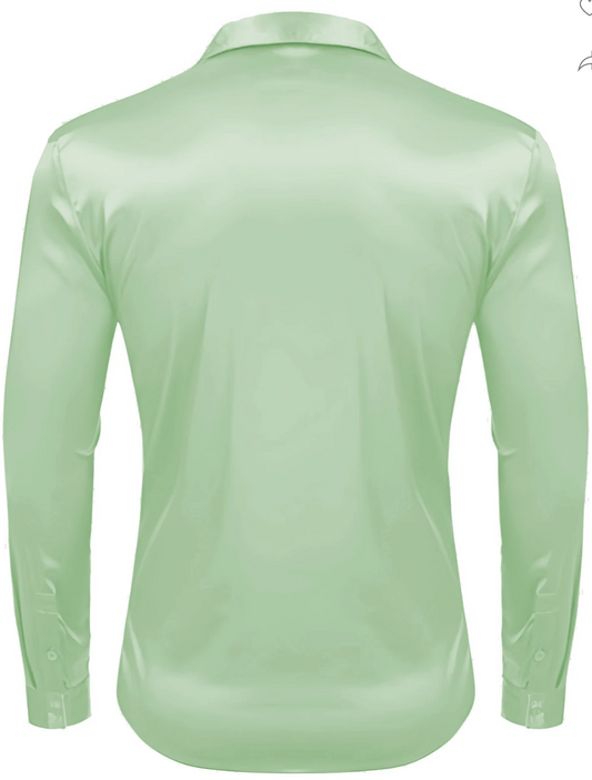 ZHYVONN Men Regular Fit Solid Cut Away Collar Party Shirt