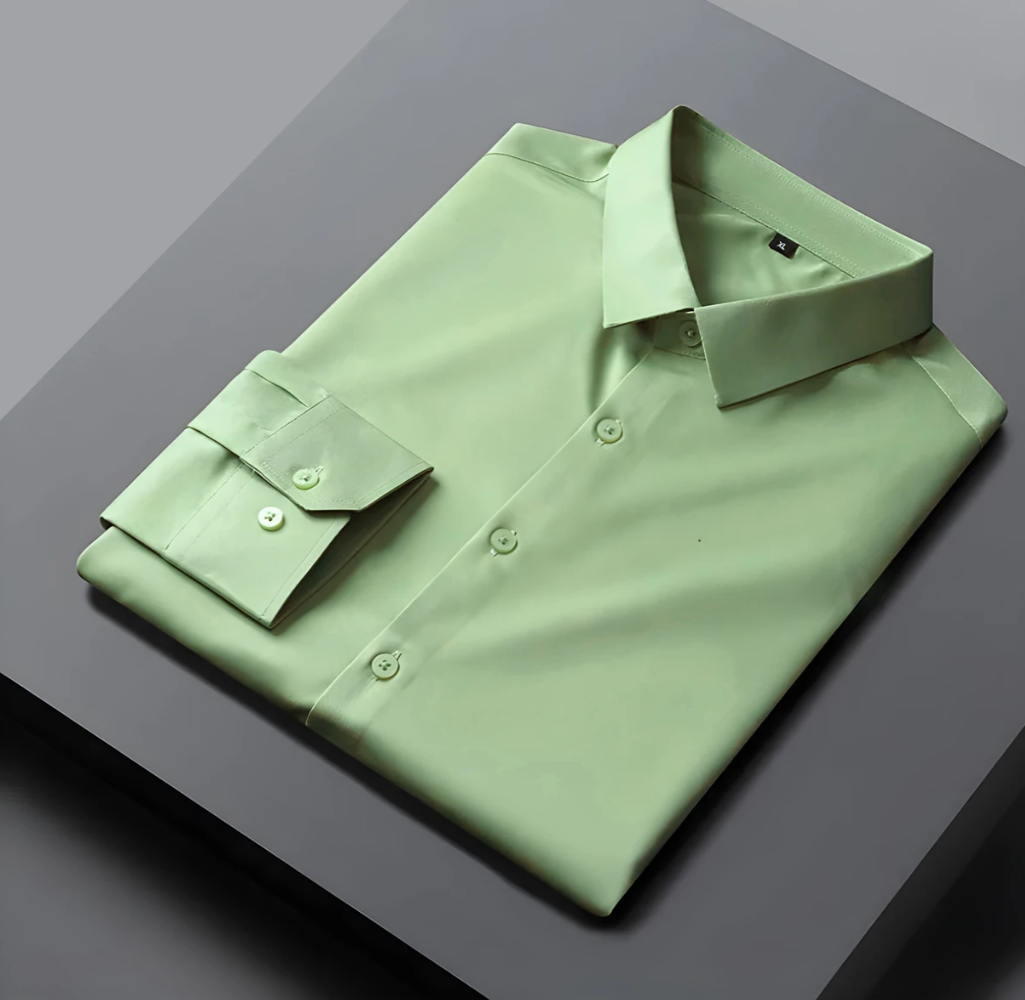 ZHYVONN Men Regular Fit Solid Cut Away Collar Party Shirt