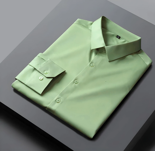 ZHYVONN Men Regular Fit Solid Cut Away Collar Party Shirt
